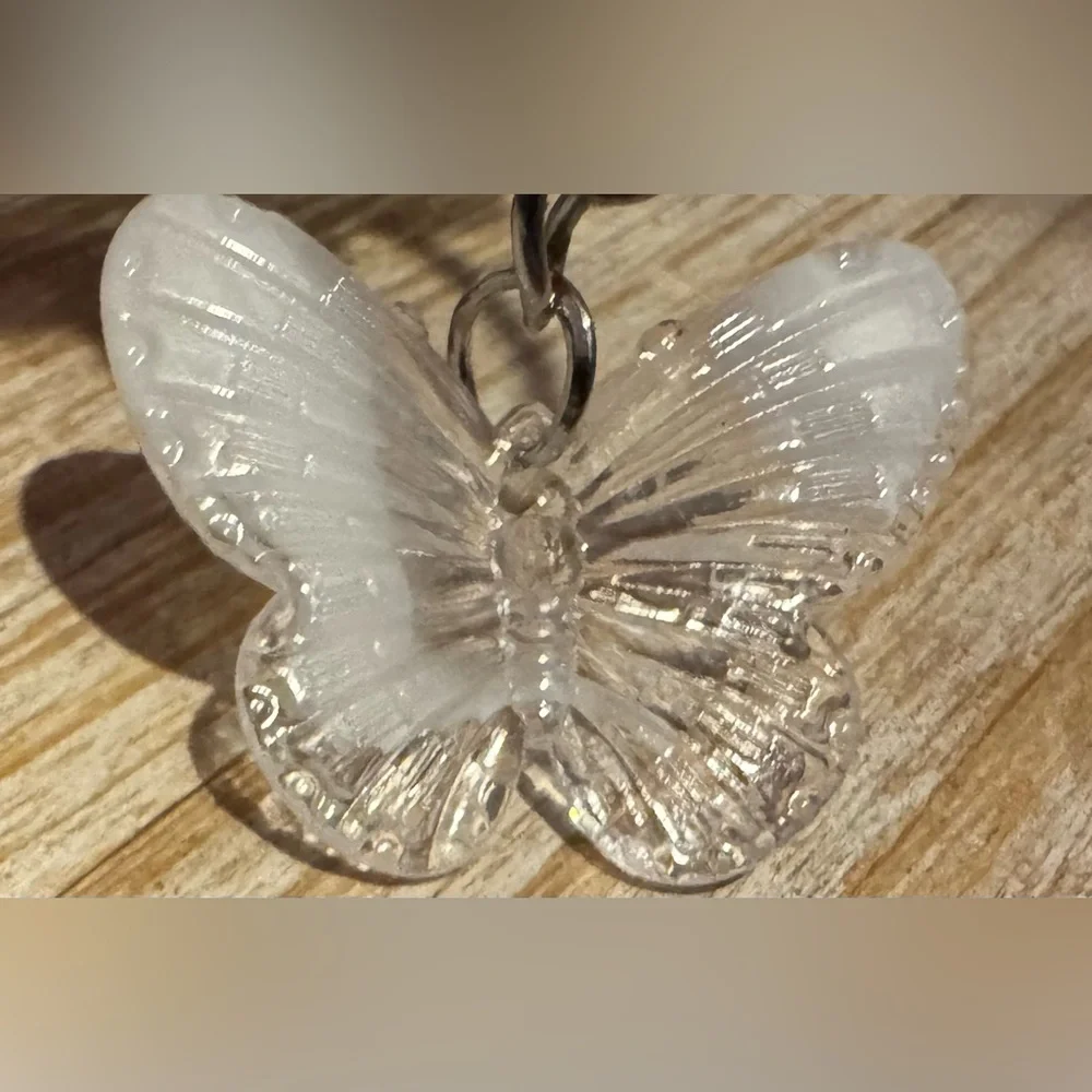 Clear Butterfly Keychain